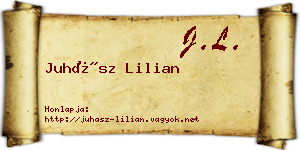Juhász Lilian névjegykártya